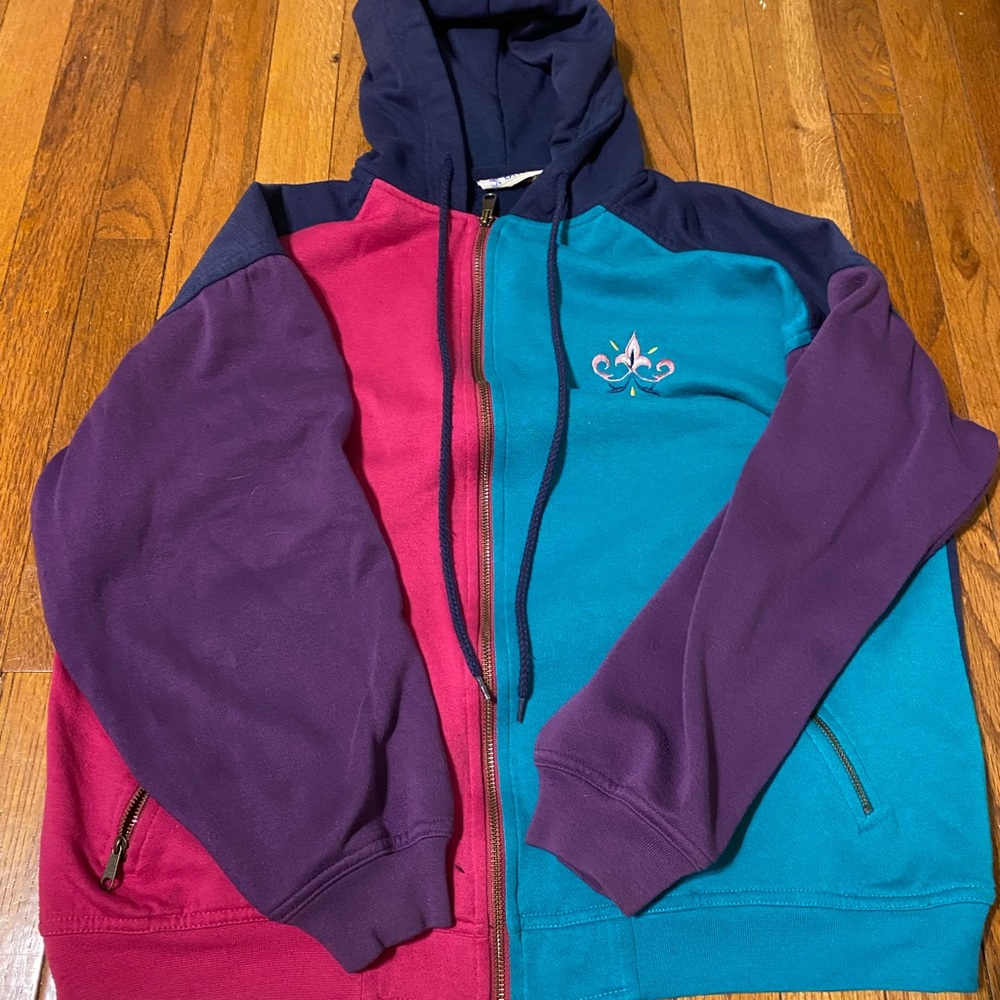 Vintage American Sportif Color Block Zip Up